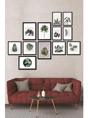 12 Parça Dekoratif Mdf Tablo Seti Çerçeve Görünümlü DEKOLIADKJ006