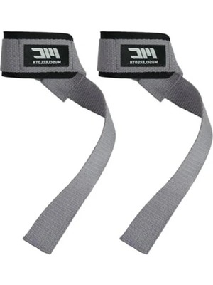 Die Grup Gri Renkli Padded Lifting Straps, Güçlü Destek
