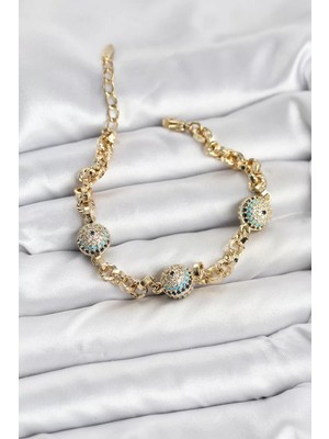 Renas Store Xuping Vip Nazarlı Gold Renk Bileklik - TJ-BB8079