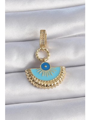 Renas Store Pirinç Gold Renk Nazar Boncuklu Ajda Charm - TJ-BC1010