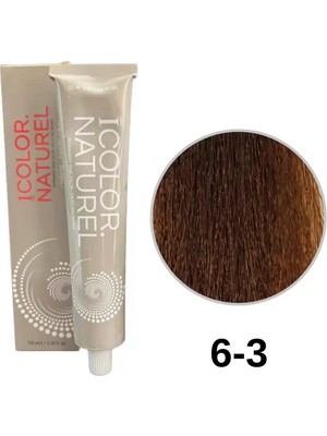 IColor Naturel Icolor Natural Tüp Boya 100ML. 6-3 A.koyu Kumral