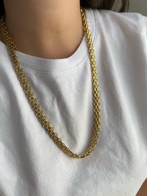 Owentis Çelik Gold Kalın Taiz Kolye 65 cm -Kararma Yapmaz-
