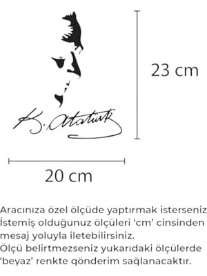 Ulu Önder Atatürk 23X20 cm Araba, Motorsiklet, Laptop, Cam