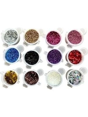 Die Grup Epoksi Reçine Sim & Glitter Seti, Hobi Kendin Yap Malzemeleri, 12'li Paket