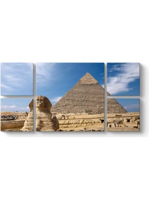 Mısır Piramitleri Tablosu 166 x 83-5 Parçalı