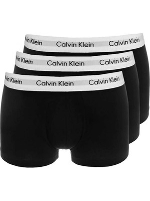 Calvin Klein Erkek Trunk Boxer Seti 3'lü Siyah Pamuklu Esnek Konforlu Tasarım