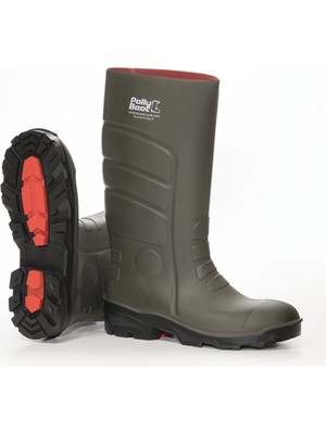 Polly Boot Pollyboot Vega S4 Çelik Burunlu Haki Renk İş Ayakkabısı Su Geçirmez Özellikli