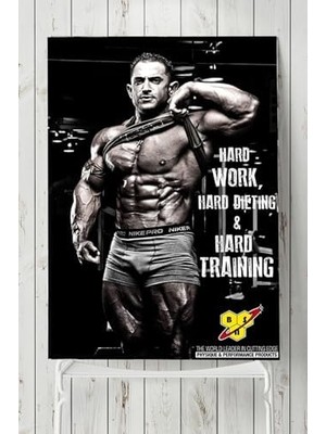 Omrs Store (PSTER4773) Hard Work Vücut Geliştirme Body Building Fitness Posteri (50X70CM)