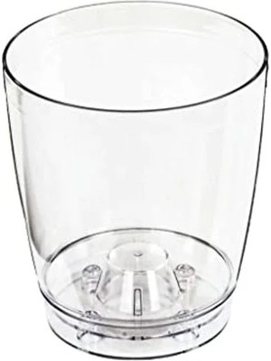 Die Grup 1.6 Litre Şeffaf Orkide Saksısı Özel Drenajlı Alt Tabaklı Ø14-H14 En Sağlıklı Clear Akrilik Plastik