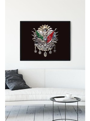 Omrs Store (PSTER12917) Osmanlı Tuğrası Çerçeveli Tablo (50X70CM)