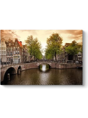 Omrs Store Amsterdam Kanal Tablosu 75 x 50