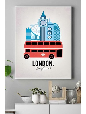 Omrs Store (PSTER16858) Londra Manzara Kanvas Tablo 2 40 x 60