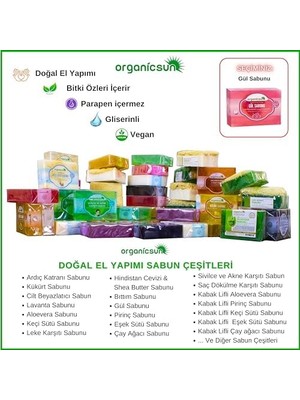 Omrs Store Doğal Gül Sabunu 140 gr x 2 Adet Tüm Cilt Tipleri Için Onarıcı Besleyici Natural