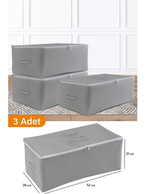 Omrs Store 3 Adet - Küçük Boy Baskı Detaylı Hurç 52 x 28 x 21 cm