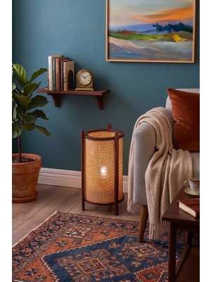 Ahşap Fabrikası Lumina Dark Rattan Ahşap Lambader