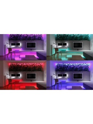 Omrs Store 5 Metre Rgb LED Şerit Işık Seti – Uzaktan Kumandalı, Adaptör ve Kontrol Ünitesi Dahil, Renk Değiştiren Esnek Işık Bandı, Tv, Masa, Oda Dekorasyonu Için
