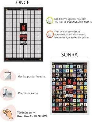 Omrs Store Netflix And Chill 100 Film En Iyiler Kazıkazan Poster, Kazınabilir Netflix Posteri