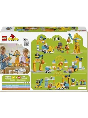 Omrs Store Kasabası 3'ü 1 Arada Inşaat Sahası ve Araçları 10476-3 Yaş ve Üzeri Kız ve Erkek Çocuklar Için 2 Figür Içeren Eğitici Oyuncak Yapım Seti, Çocuklara Doğum Günü Hediyesi Fikri (84 Parça)