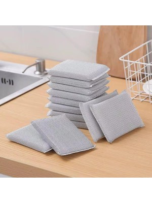 Omrs Store 2 Adet Inox Bulaşık Süngeri, Çizdirmez Telli Ovma Süngeri, Paslanmaz Çelik, Mutfakta Güçlü Temizlik Için Dayanıklı ve Etkili Sünger (2 Adet)