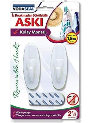 Omrs Store 53.01.080 2'li Iz Bırakmaz Büyük Oval Askı, Beyaz