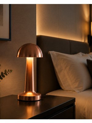 Onba USB Çıkışlı LED Mantar Masa Lambası 3 Modlu Dokunmatik Aydınlatma - OB4286-5418