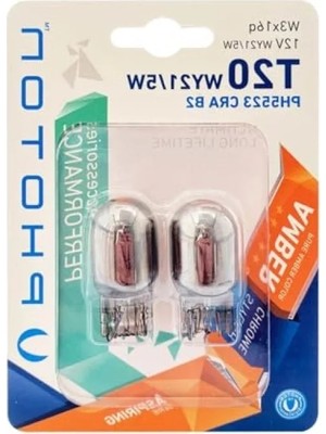 Die Grup Turuncu Renkli Blister Minyatür Serisi Chrome T10 PH5523 Cra