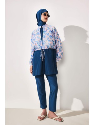 DeFacto Regular Fit Çiçekli 5'li Burkini Mayo G7443AX26HS