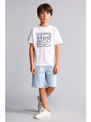 DeFacto Regular Fit Sweatshirt Kumaşı Şort Erkek Çocuk H2696A826HS