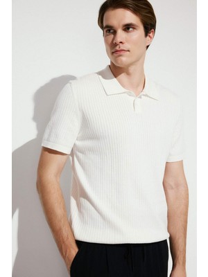 DeFacto %100 Pamuk Standart Fit Polo Yaka Kısa Kollu Triko Polo Tişört G3404AX26SM