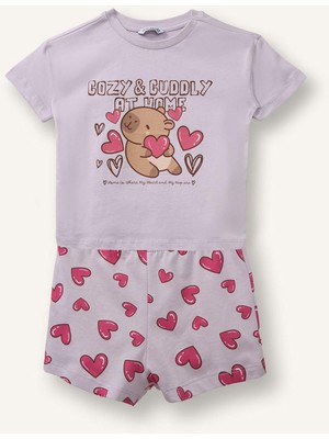 DeFacto 2'li Pijama Takımı Kız Bebek H7640A526SM