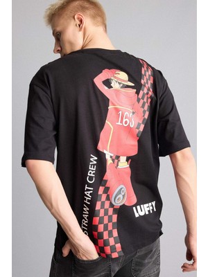DeFacto %100 Pamuk Boxy Fit One Piece Baskılı Kısa Kollu Tişört G5533AX26SM
