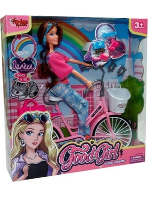 Omrs Store WG-66760 Kutulu 29CM Akesuarlı Bisikletli Bebek - Vardem Oyuncak