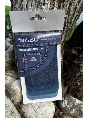 Tech Butiq 4'lü Paket Ütü ile Yapışan Kot Patch Kot Yaması, Onarım Denim, Jeans (Koyu Mavi)
