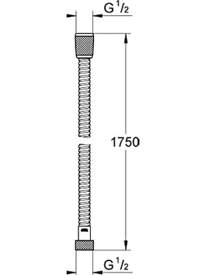 Tech Butiq Vitalioflex Metal 1750MM Metal Duş Hortumu | Krom | 27503001