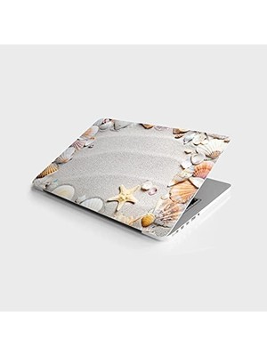 Tech Butiq Laptop Bilgisayar Notebook Pc Kaplama Etiketi Deniz Kabukları