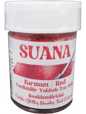 Hayaller Dükkanı Gıda Boyası Yenilebilir Simli Yaldızlı Kırmızı5 gr