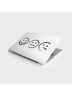 Tech Butiq Laptop Bilgisayar Notebook Pc Kaplama Etiketi Smile Emoticon