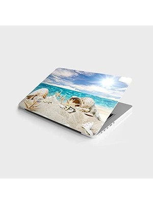 Tech Butiq Laptop Bilgisayar Notebook Pc Kaplama Etiketi Seashells
