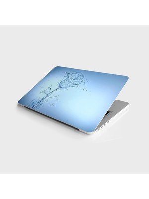 Tech Butiq Laptop Bilgisayar Notebook Pc Kaplama Etiketi Water Rose