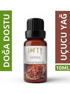 Tech Butiq Lofty Sandal Ağacı Saf Uçucu Yağ (10ML) -%100 Doğal Esansiyel Yağ | Uyku, Rahatlama ve Aromaterapi Için Buhurdanlık ve Difüzör Yağı