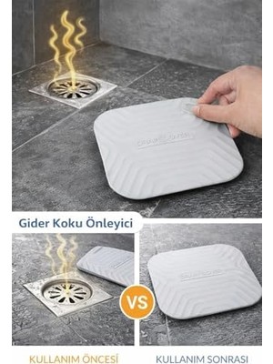 Tech Butiq Gri Kare Silikon Kötü Koku Önleyici Gider Tıpası – Banyo, Mutfak, Lavabo ve Balkon Için Su Geçirmez