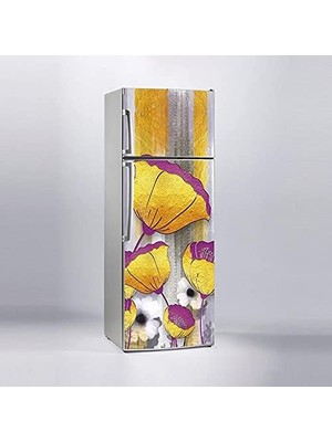 Tech Butiq Buzdolabı Kaplama Dolap Kaplama Etiketi 3D Flowers