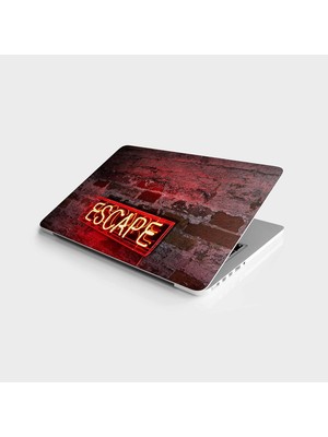 Tech Butiq Laptop Bilgisayar Notebook Pc Kaplama Etiketi Escape