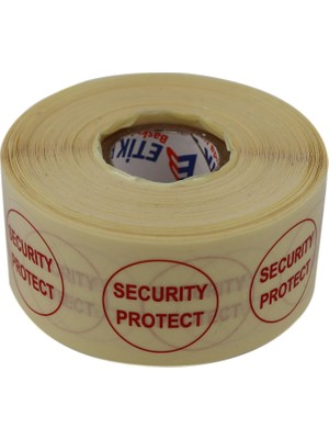 Tech Butiq Pp Şeffaf Security Protect(Güvenlik Koruma) Etiketi 30MM Çap 1000 Adet