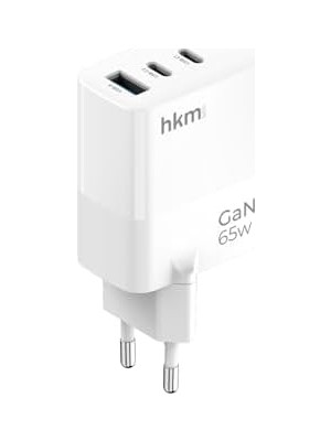 Tech Butiq Gan Multı 65W Usb-A ve 2*type-C Üç Portlu Hızlı Şarj Aleti, Güç Adaptörü, Beyaz