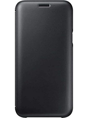 Tech Butiq Galaxy J5 Pro Cüzdan Cep Telefonu Kılıfı, Siyah