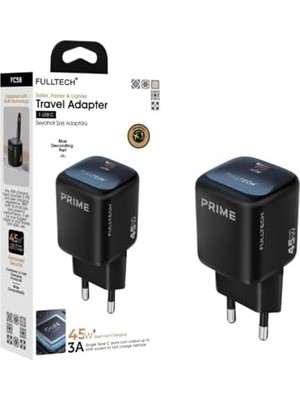Tech Butiq 45W Gan Hızlı Şarj Adaptörü, Hızlı Şarj Başlığı, Akım Korumalı Güç Adaptörü, Güçlü Performans, Şarj Başlığı, Aşırı Gerilim, Kısa Devre, Isınma ve Akım Koruması, Gelişmiş Güvenlik ve Geniş Uyumluluk