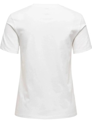 Only OnlRariana Life S/S O-Neck Kadın T-Shirt Beyaz (15343771)