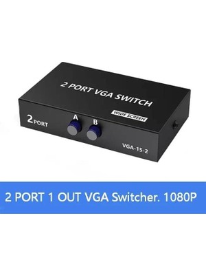 Tech Butiq Plus PX-1260 2 Port VGA Switch, VGA Splitter, Manuel VGA Switch 2 Port (2 Pc 1 Ekran)
