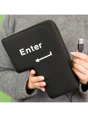Tech Butiq Enter Yastık Tuşu Usb, Büyük Yastıklı Fiziksel Enter Butonu, Pc & Laptop Için Ergonomik Tasarım, Sadece Dokunmatik Değil, Atmak Için Mükemmel, Siyah